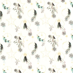 Material Craciun Poplin - Christmas Dreamcatcher Ivory