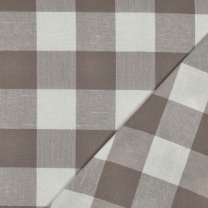 Material tesut yarn dyed - Checks Beige - Img 3