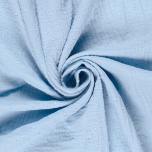 Muselina din bumbac - Dobby Blue