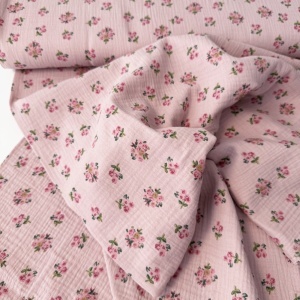 Muselina imprimata - Vintage Roses Rose