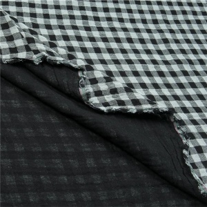Muselina in carouri Vichy - Black - Img 3