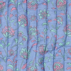 Muselina matlasata vertical - Flowers Blue - Img 2