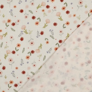 Muselina premium imprimata digital - Autumn Flowers - Img 3