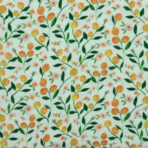 Muselina premium imprimata digital - Orange Groove - Img 3
