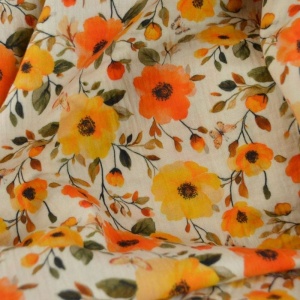 Muselina premium imprimata digital - Poppy Flowers