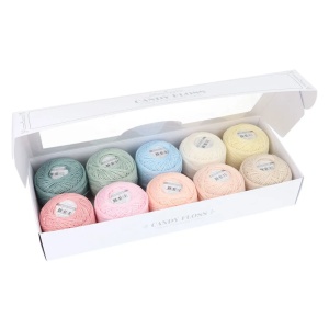 Pachet ata de brodat din bumbac organic mercerizat - Candy Floss Scheepjes - Img 13