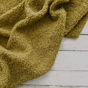 Plush Teddy Sherpa Boucle - Ochre - Img 1