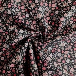 Poplin imprimat - Bisou Flowers Green - Img 2