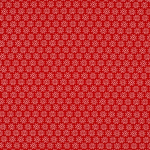 Poplin imprimat - Daisy Flowers Red