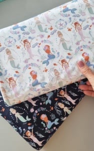 Poplin imprimat digital - Mermaids Navy - Img 2