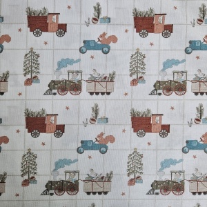 Poplin imprimat - Winter Ride