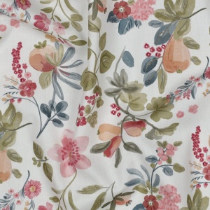 Poplin premium digital - Flowers Pastel White