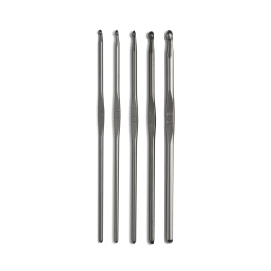 Set de 5 crosete metalice Prym, 2.5 - 5 mm - argintiu - Img 3