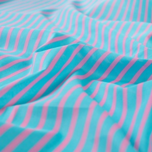 Voal batist de bumbac - Enjoy Blue Stripes