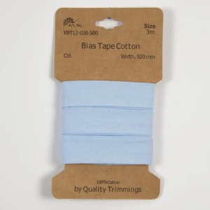Banda bie bumbac 20 mm Baby Blue - pachet 3m