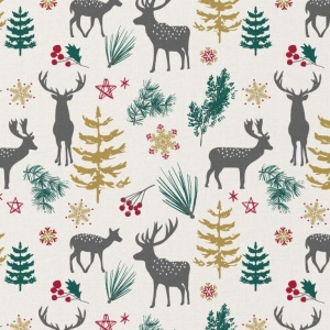 Bumbac imprimat - Christmas Enchanted Forest