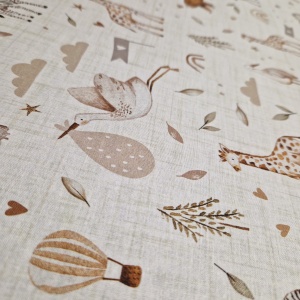 bumbac poplin imprimat cu animale
