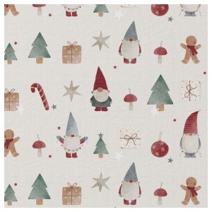 Bumbac imprimat digital - Festive Gnomes