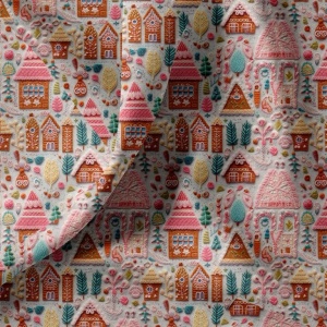 Bumbac imprimat digital - Hansel Christmas Embroidery