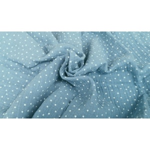 Cupon 120x100cm - Muselina imprimata - Little Dots Light Blue - Img 2