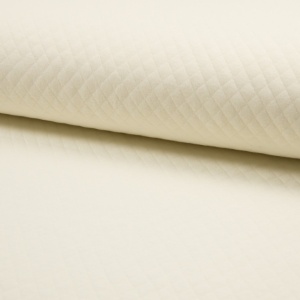 Cupon 30 cm - Jerse Matlasat Cotton Diamond - Ecru - Img 2