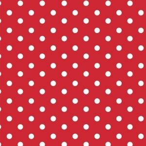 Cupon 35 cm - Bumbac imprimat - Dots Red - Img 2