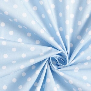 Cupon 55 cm - Bumbac imprimat - Dots Light Blue - Img 2