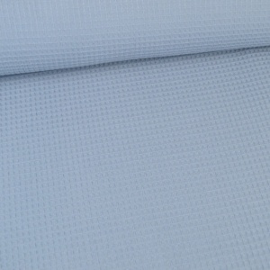 Cupon 60 cm - Tesatura din bumbac Waffle - Baltique Blue - Img 4
