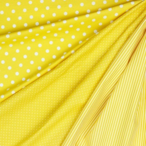 Cupon 65 cm - Poplin imprimat - Petit Stripe Yellow - Img 3