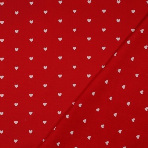 Cupon 65 cm - Poplin premium imprimat - Hearts Red - Img 3