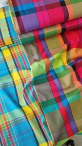 Cupon 70 cm - Material tesut in carouri - Madras Checks Rainbow - Img 4
