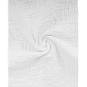 Cupon 80 cm - Muselina din bumbac in 6 straturi - White
