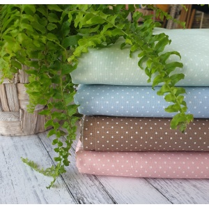 Cupon 85 cm - Bumbac imprimat - Petit Dots Taupe - Img 2
