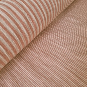 Cupon 85 cm - Muselina in dungi cu doua fete - Galet