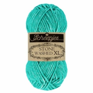 Fir bumbac melanj Stone Washed XL - Turquoise 864