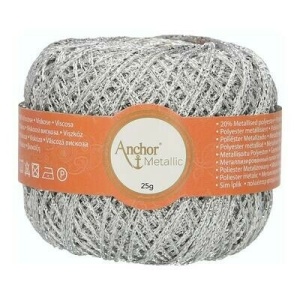 Fir crosetat - Anchor Artiste Metallic Argintiu 00301
