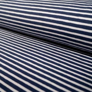 Jerse de bumbac - Breton Mini Stripes Marine - cupon 75 cm - Img 4