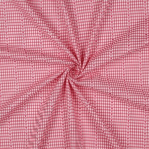Material bumbac tesut yarn dyed - Hearts Pink - Img 4