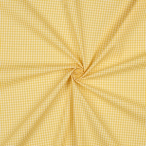 Material bumbac tesut yarn dyed - Vichy Yellow 2.7mm - Img 2