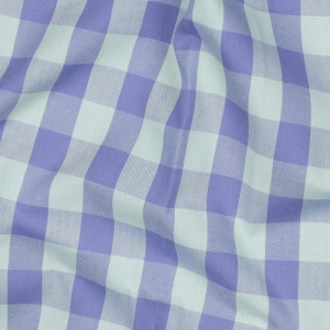 Material bumbac Vichy Yarn Dyed - Lavander Mint