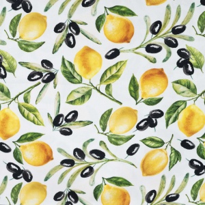 Material Canvas imprimat - Lemons and Olives Ecru - Img 3