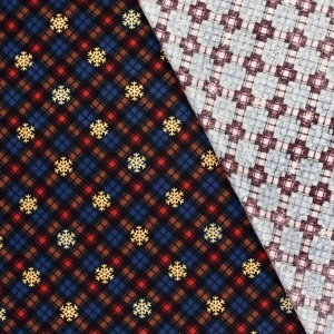 Material Craciun Finet - Gingham Foil Navy - Img 3