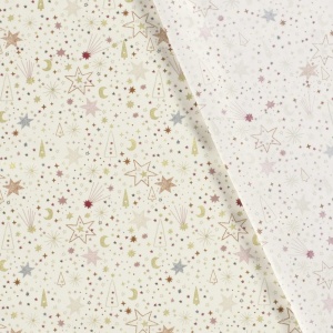 Material Craciun Poplin - Shooting Stars Ivory - Img 3