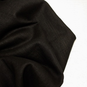 Material In - Linen Washed - Black - cupon 82x35cm