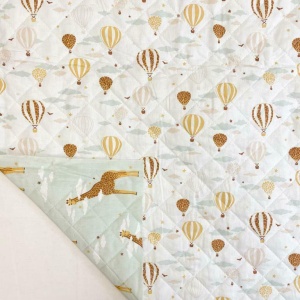 Material matlasat din bumbac - Giraffe head in clouds - Img 2