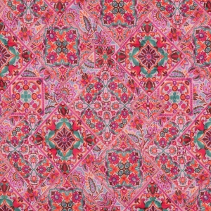 Material matlasat din voal de bumbac - Patchwork Pink - Img 4