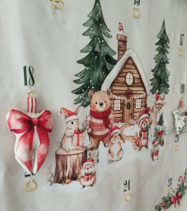 Material panou textil din canvas - Advent Calendar Natural - Img 2