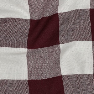 Material tesut yarn dyed - Checks Aubergine - Img 3