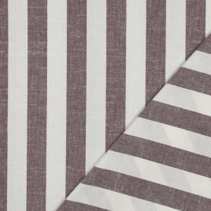 Material tesut yarn dyed - Stripe Aubergine - Img 4
