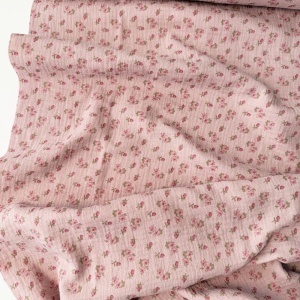 Muselina imprimata - Vintage floral Rose